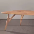 Mesa de comedor artesanal en madera maciza de nogal Made in Italy - Nocino Viadurini