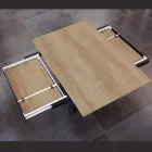 Mesa de Comedor que se Extiende y Ensancha en Melamina y Metal - Devendra Viadurini