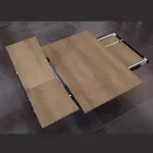 Mesa de Comedor que se Extiende y Ensancha en Melamina y Metal - Devendra Viadurini