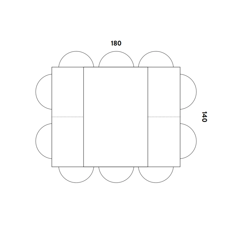 Mesa de Comedor que se Extiende y Ensancha en Melamina y Metal - Devendra Viadurini