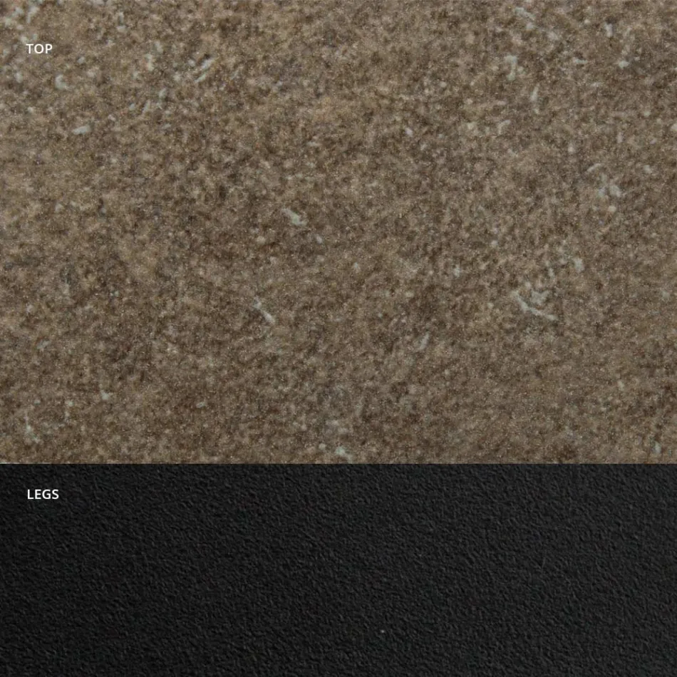 Mesa de comedor con tapa de barril en laminado HPL Made in Italy - Grotta Viadurini