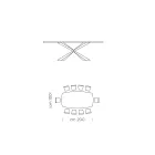 Mesa de comedor con tapa de barril en laminado HPL Made in Italy - Grotta Viadurini