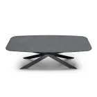 Mesa de comedor con tapa de barril en laminado HPL Made in Italy - Grotta Viadurini