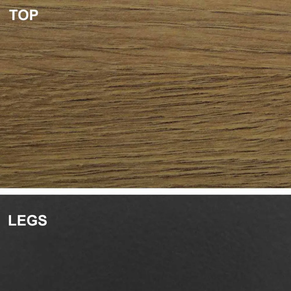 Mesa de comedor con tapa en forma de barril en laminado HPL Made in Italy - Settimmio Viadurini