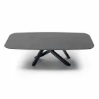 Mesa de comedor con tapa en forma de barril en laminado HPL Made in Italy - Settimmio Viadurini
