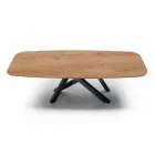 Mesa de comedor con tapa en forma de barril en laminado HPL Made in Italy - Settimmio Viadurini