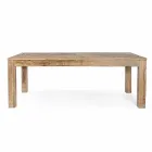 Mesa de comedor Homemotion con tablero y patas en madera de olmo - Olmo Viadurini