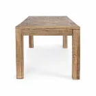 Mesa de comedor Homemotion con tablero y patas en madera de olmo - Olmo Viadurini