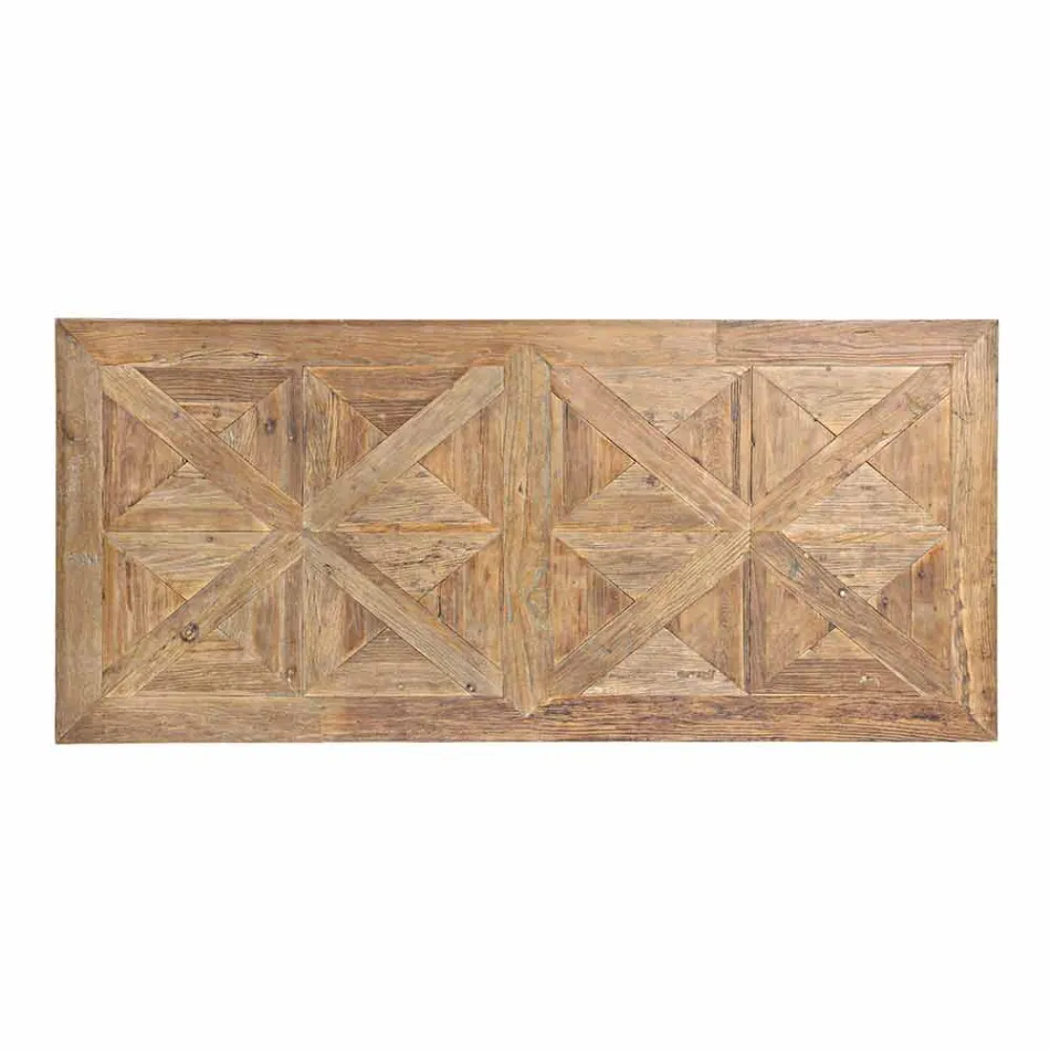 Mesa de comedor Homemotion con tablero y patas en madera de olmo - Olmo Viadurini