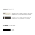 Mesa de comedor con tapa de cerámica efecto mármol Made in Italy - Mirco Viadurini