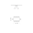 Mesa de Comedor con Tapa Fenix y Base de Acero Made in Italy - Dálmata Viadurini