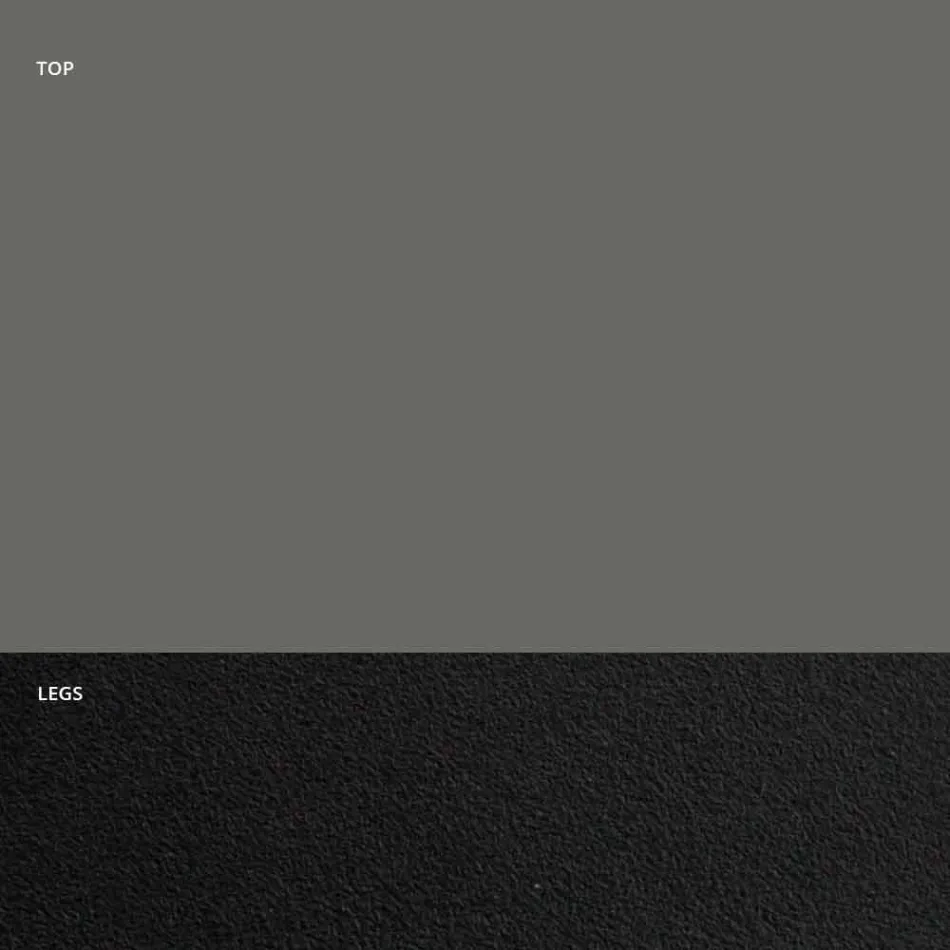 Mesa de Comedor con Tapa Fenix y Base de Acero Made in Italy - Dálmata Viadurini