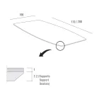 Mesa de comedor con tapa de Hpl y base de metal Made in Italy - Aresto Viadurini