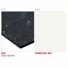 Mesa de comedor con tapa de Hpl y base de metal Made in Italy - Aresto Viadurini