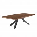 Mesa de comedor con tapa de madera chapada Made in Italy - Settimmio
