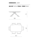 Mesa de comedor con tapa de chapa de roble Made in Italy - Antonino Viadurini