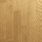 Mesa de Comedor con Tablero de Madera Maciza y Base de Metal - Ibisco Viadurini