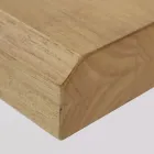 Mesa de Comedor con Tablero de Madera Maciza y Base de Metal - Ibisco Viadurini