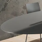 Mesa de comedor de calidad con tapa de cristal lacado Made in Italy - Brontolo Viadurini