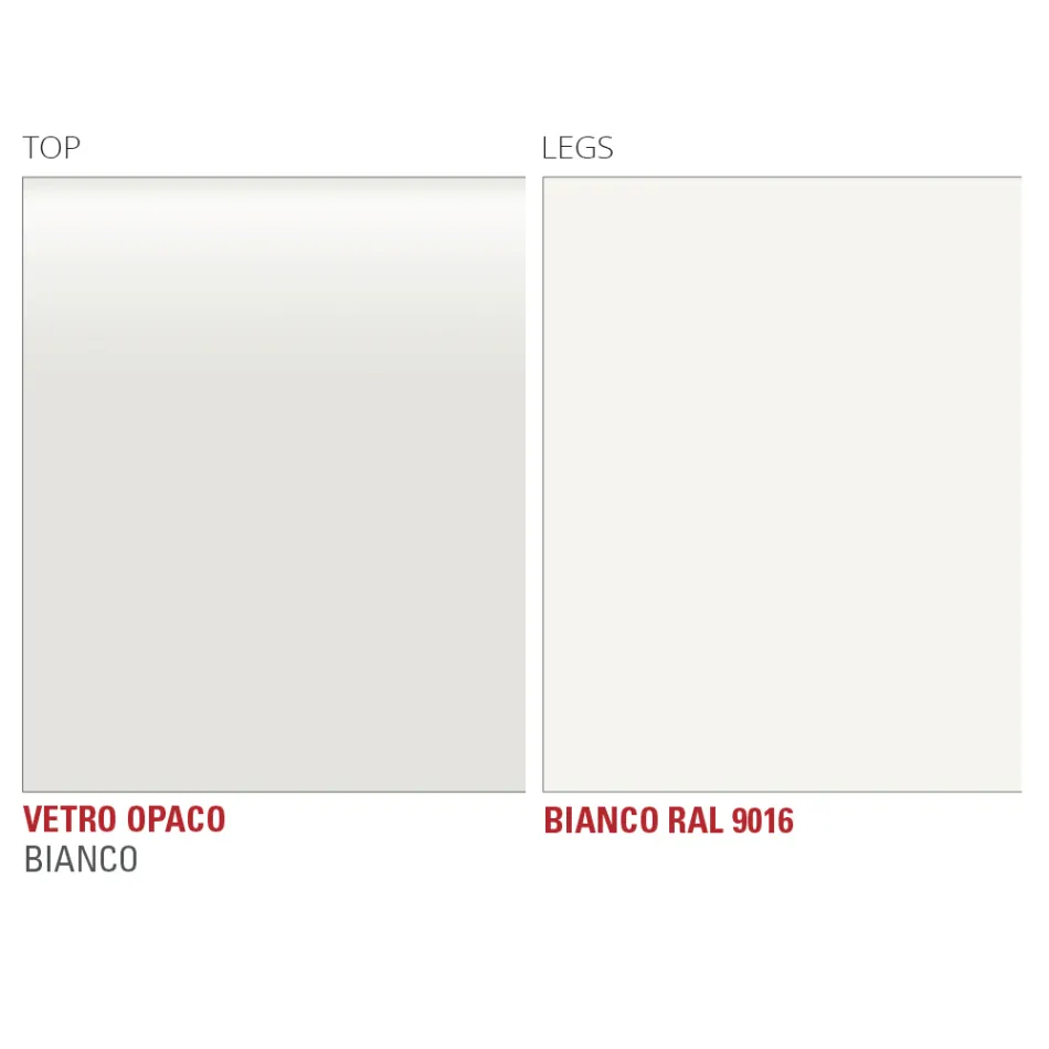 Mesa de comedor de calidad con tapa de cristal lacado Made in Italy - Brontolo Viadurini