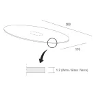 Mesa de comedor de calidad con tapa de cristal lacado Made in Italy - Brontolo Viadurini