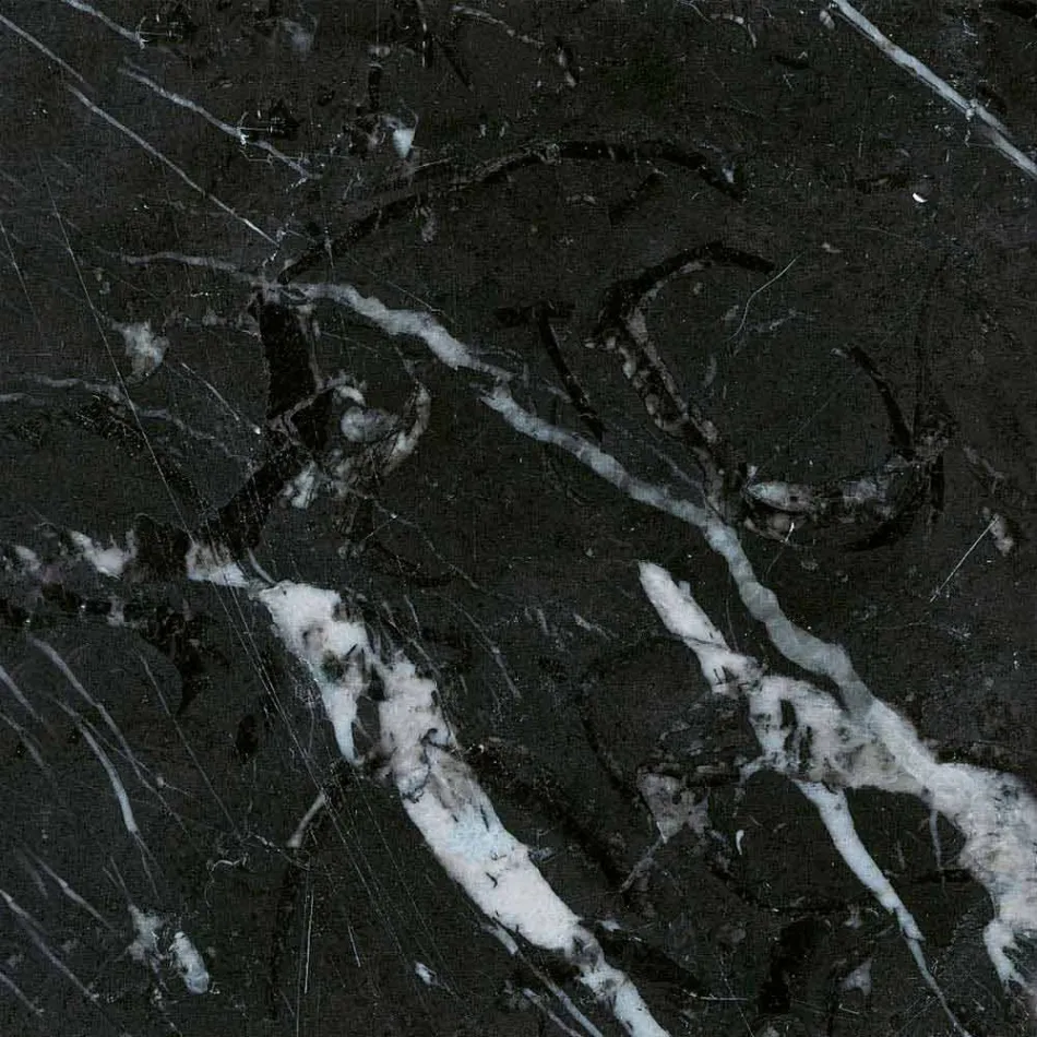 Mesa de comedor con tablero de mármol ovalado Made in Italy - Excelente Viadurini