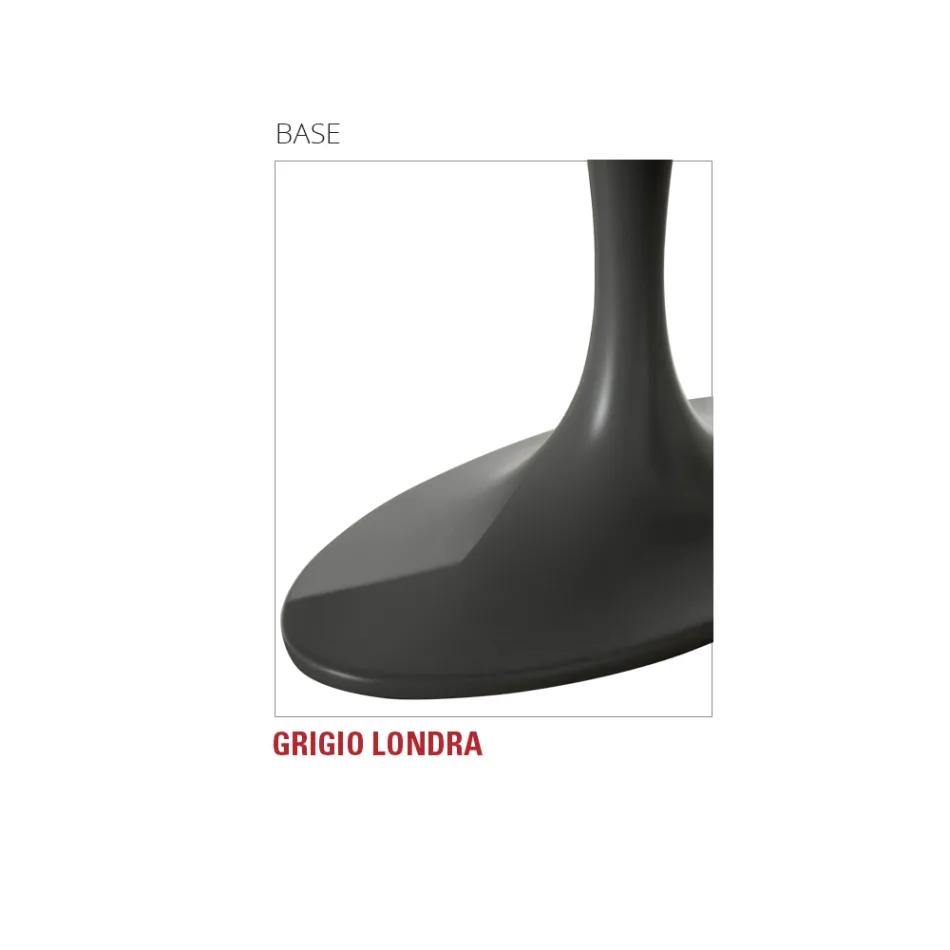 Mesa de comedor con tapa ovalada de madera contrachapada Made in Italy - Brontolo Viadurini