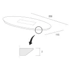 Mesa de comedor con tapa ovalada de madera contrachapada Made in Italy - Brontolo Viadurini
