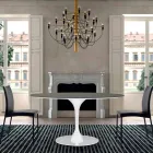 Mesa de comedor con tapa redonda de Fenix de alta calidad Made in Italy - Dollars Viadurini