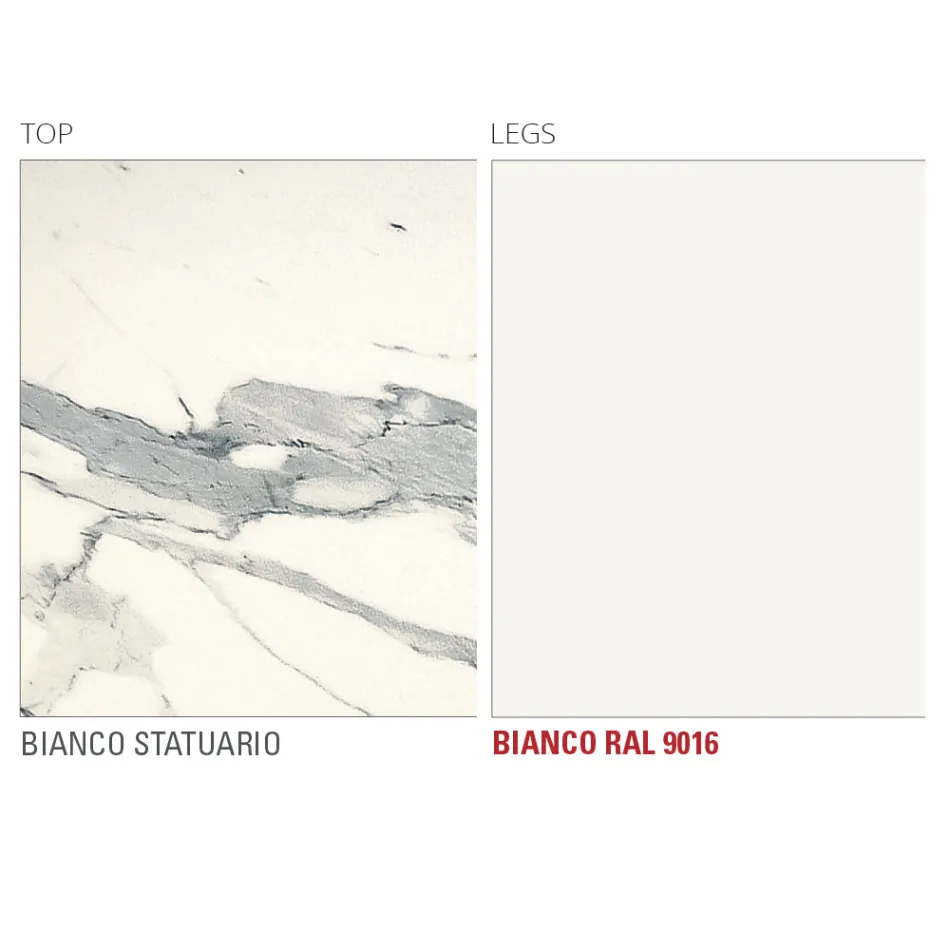 Mesa de Comedor con Tapa Redonda de Laminam Made in Italy - Lingotto Viadurini