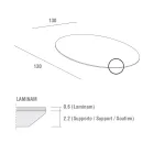 Mesa de Comedor con Tapa Redonda de Laminam Made in Italy - Lingotto Viadurini