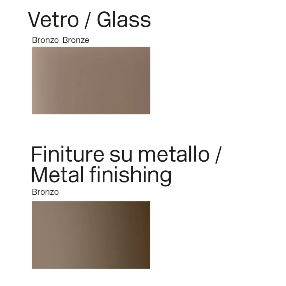 Mesa de comedor Opalia de 320 cm, de cristal y metal, fabricada en Italia. Viadurini
