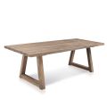 Mesa de comedor exterior en teca reciclada Made in Italy - Bambi