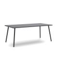 Mesa de comedor rectangular para exteriores en acero galvanizado Made in Italy - Elvia