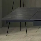 Mesa de comedor de diseño con tapa de cerámica extensible hasta 240 cm - Ultron Viadurini