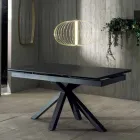 Mesa de comedor de diseño con tapa de cerámica extensible hasta 240 cm - Ultron Viadurini