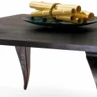 Mesa de comedor de diseño de lujo en madera maciza, hecha en Italia, Filo Viadurini