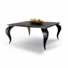 Mesa de comedor de diseño de lujo en madera maciza, hecha en Italia, Filo Viadurini