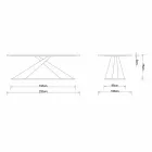 Mesa de comedor de diseño moderno con Elliot hecha en la parte superior de roble de Italia Viadurini