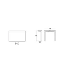 Mesa de comedor de diseño en Hpl y polietileno coloreado Made in Italy - Jamala Viadurini