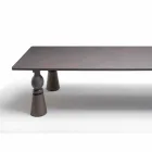 Mesa de comedor de diseño en madera de roble gris, hecha en Italia, Teseo Viadurini
