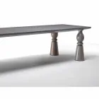 Mesa de comedor de diseño en madera de roble gris, hecha en Italia, Teseo Viadurini