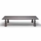 Mesa de comedor de diseño en madera de roble gris, hecha en Italia, Teseo Viadurini
