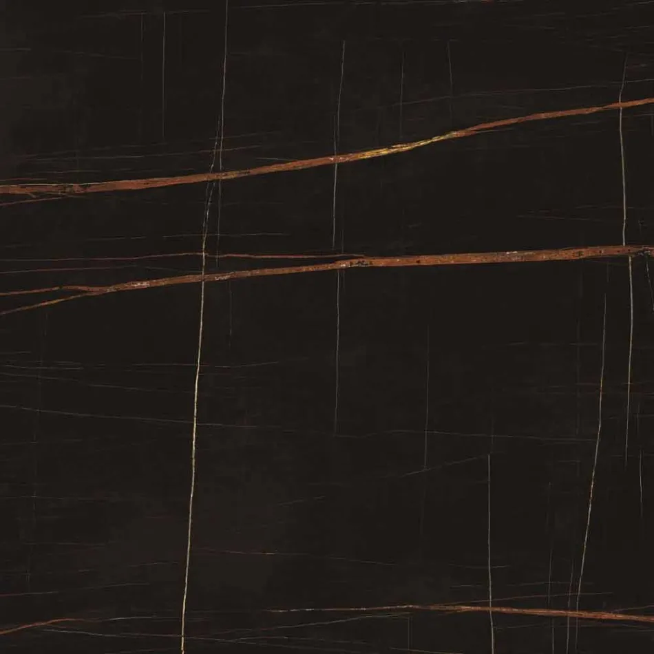 Mesa de comedor de diseño moderno en gres y fresno Made in Italy - Charol Viadurini