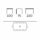 Mesa de comedor de diseño moderno en gres y fresno Made in Italy - Charol Viadurini