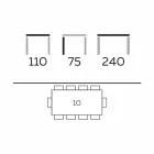 Mesa de comedor de diseño moderno en gres y fresno Made in Italy - Charol Viadurini