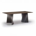 Mesa de comedor de alta calidad en gres y fresno Made in Italy - Charol