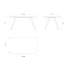 Mesa de comedor de calidad con tapa de madera de fresno Made in Italy - Ulma Viadurini