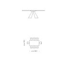 Mesa de comedor chapada en acero con base de acero Made in Italy - Dálmata Viadurini