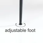 Mesa de comedor de acero con tapa de MDF en acabado roble - Gherardo Viadurini